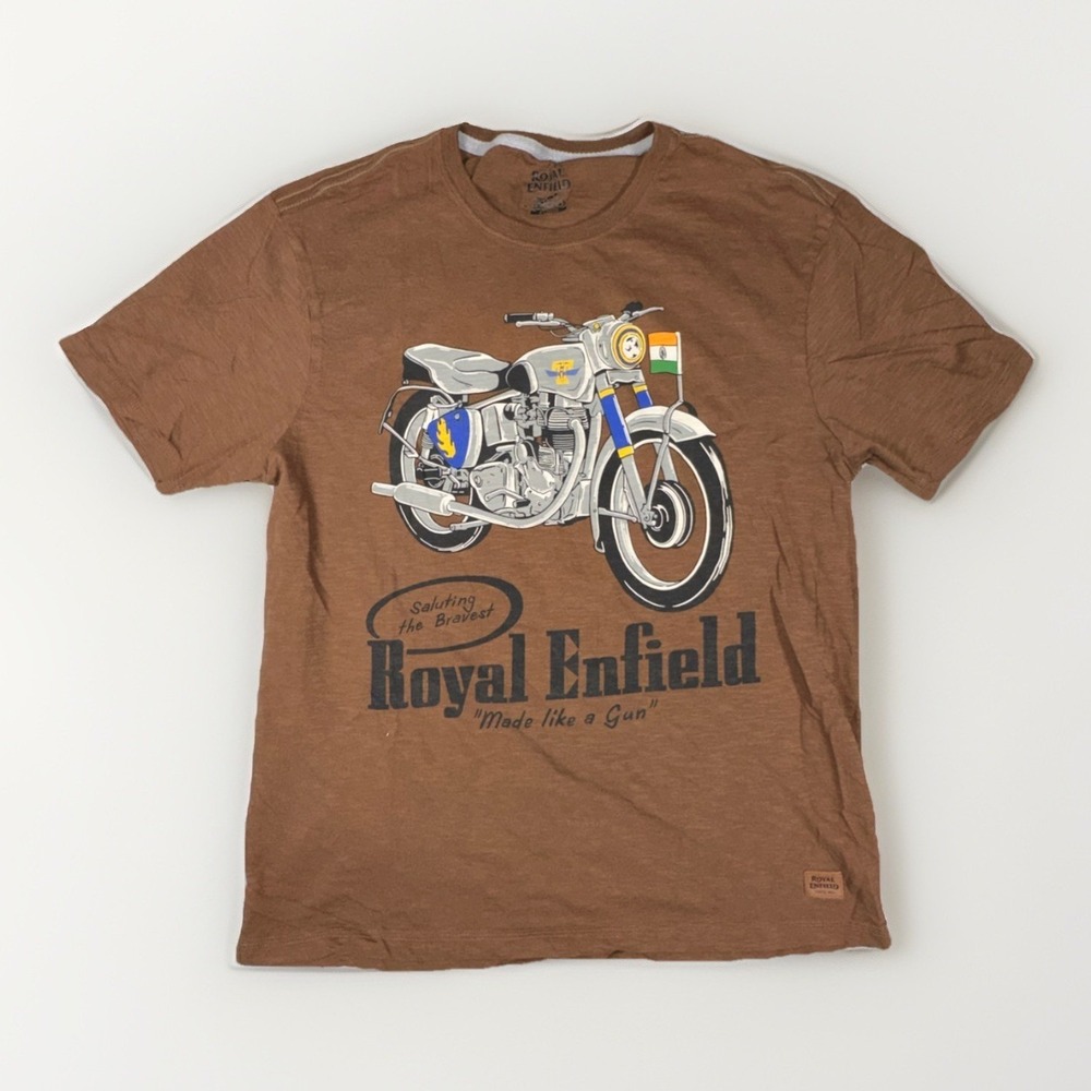 Royal Enfield Motor Cycle Saluting the Bravest T-Shirt